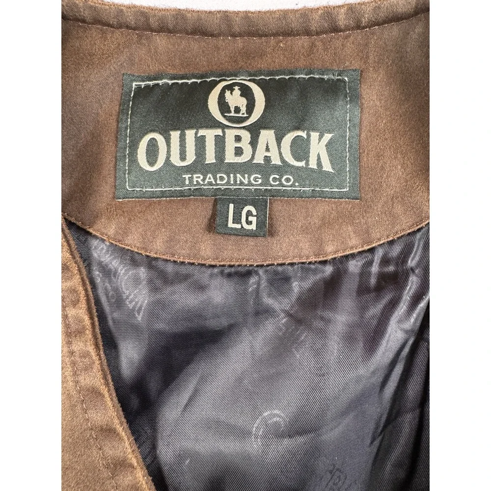 Outback‎ Trading Co Sebastian Aztec Back Snap Button Vest Cowboy Size Large New